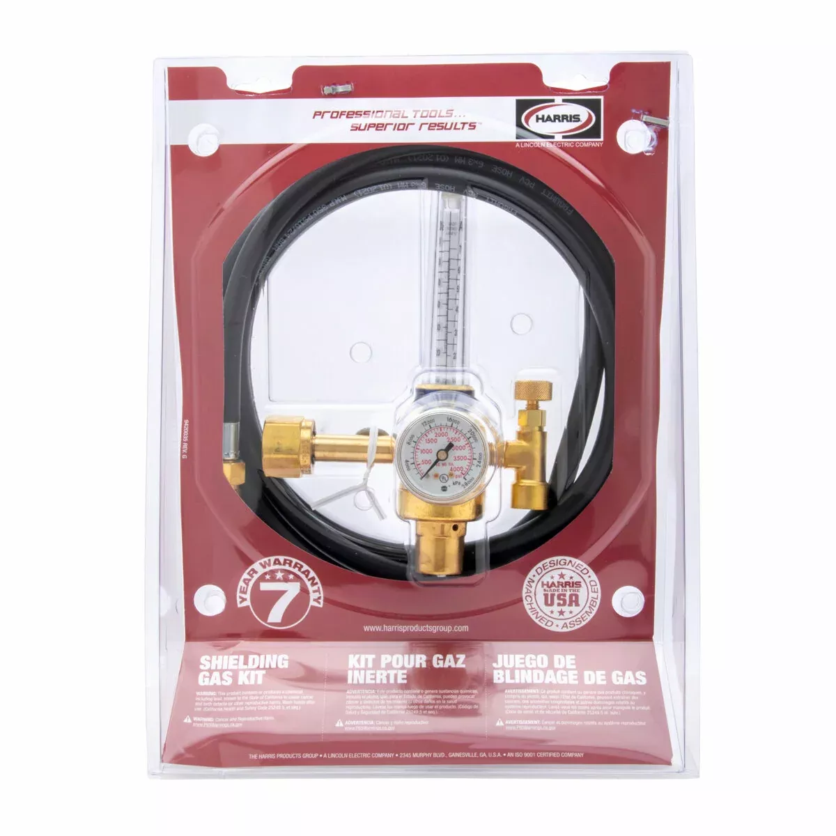 Model 355-2Ar-58010 Flowmeter Regulator Shielding Gas Kit (Clamshell)