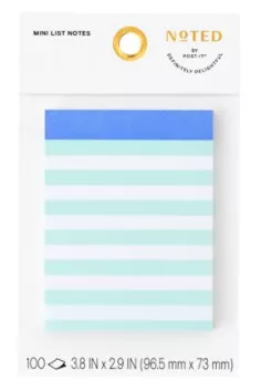 Post-it Mini List Notes NTD10-34-1, 2.9 in x 3.8 in, 100 sheet